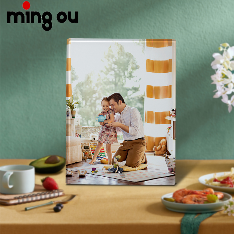 Wholesale Hot Sale Wedding Glass Picture Photo Frame DIY Decor Sublimation Glass Photo Frames