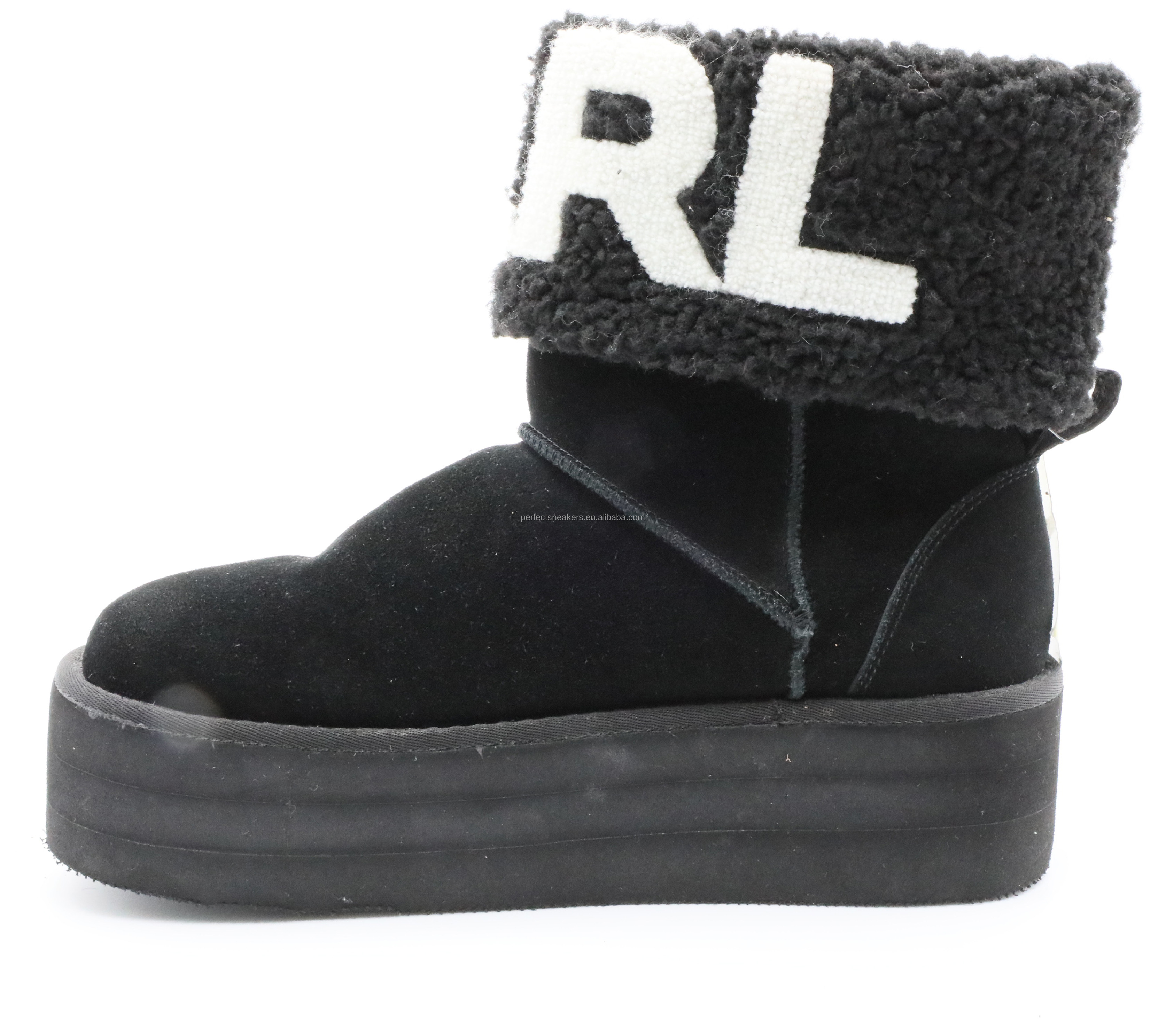 Women's Winter Snow Boots New Arrival Thick Sole Mini Woolen Short Boots with Round Toe