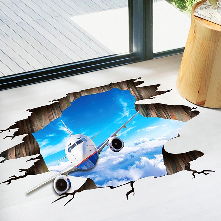 Customized PVC Waterproof Floor Sticker With 3D Effect