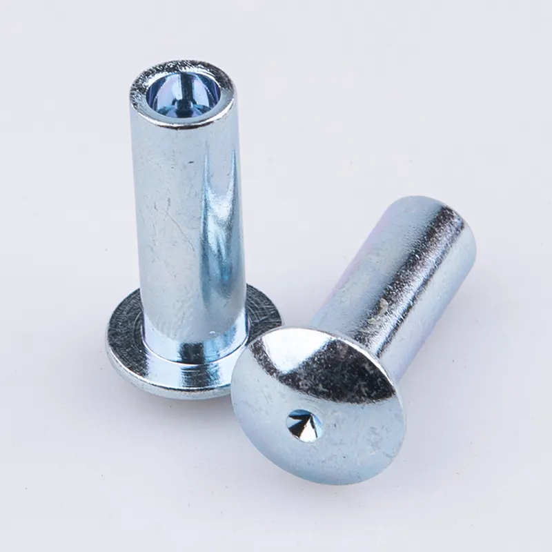 Blue Zinc Plated Carbon Steel Round Head Half Hollow Semi-tubular Cold Forming Rivets