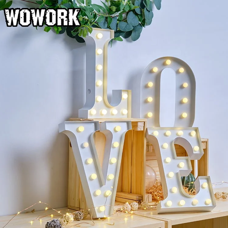 WOWORK рождественские водонепроницаемые настенные светильники, винтажные шатры с буквами, электронные знаки