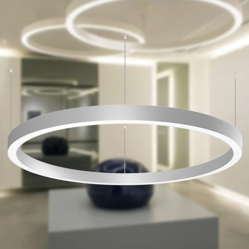 Custom Made Aluminum Profile LED Pendant Light For Gym Room Office LED Hanging Light