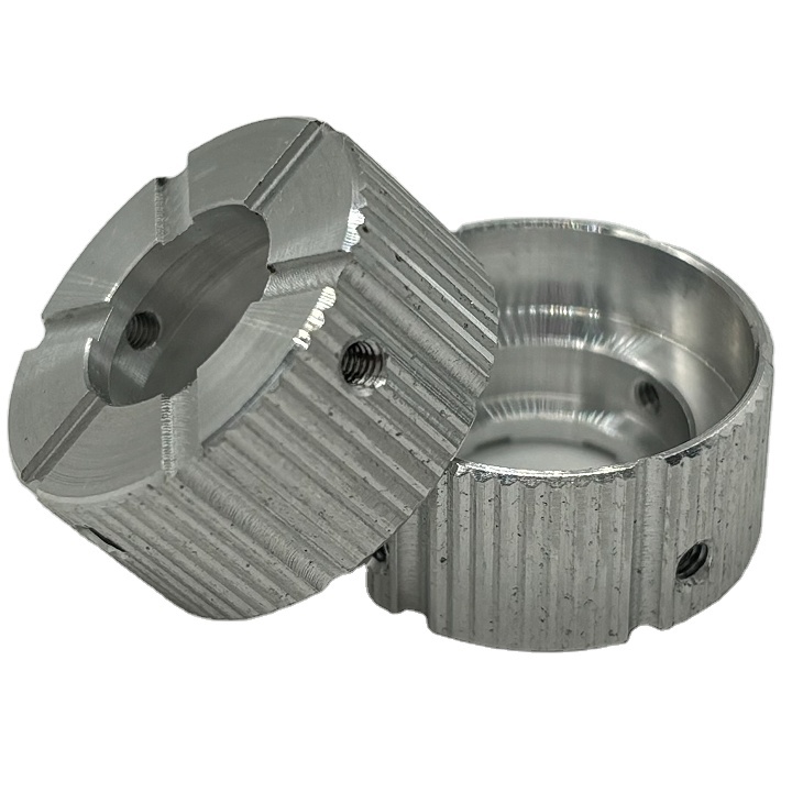 CNC Turning Service Straight Pattern Slotted Punched Side Hole Aluminum Cover