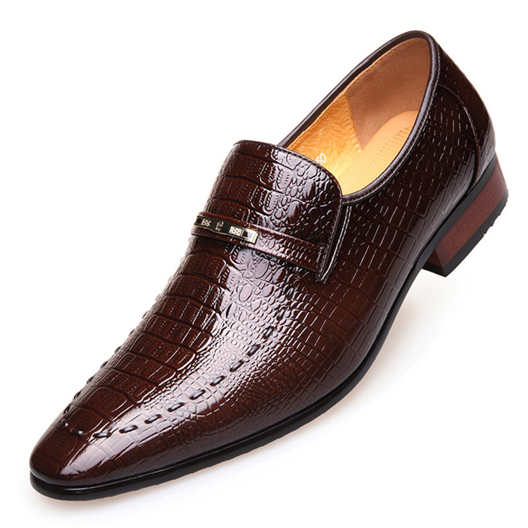 Good quality italian fashion style crocodile leather men's dress shoes genuine leather shoes