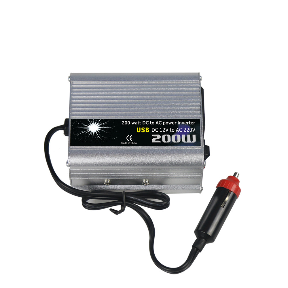 200W 12 to 220 DC to AC Portable Car Charger Adapter Inverter Solar Energy System Power Inverter