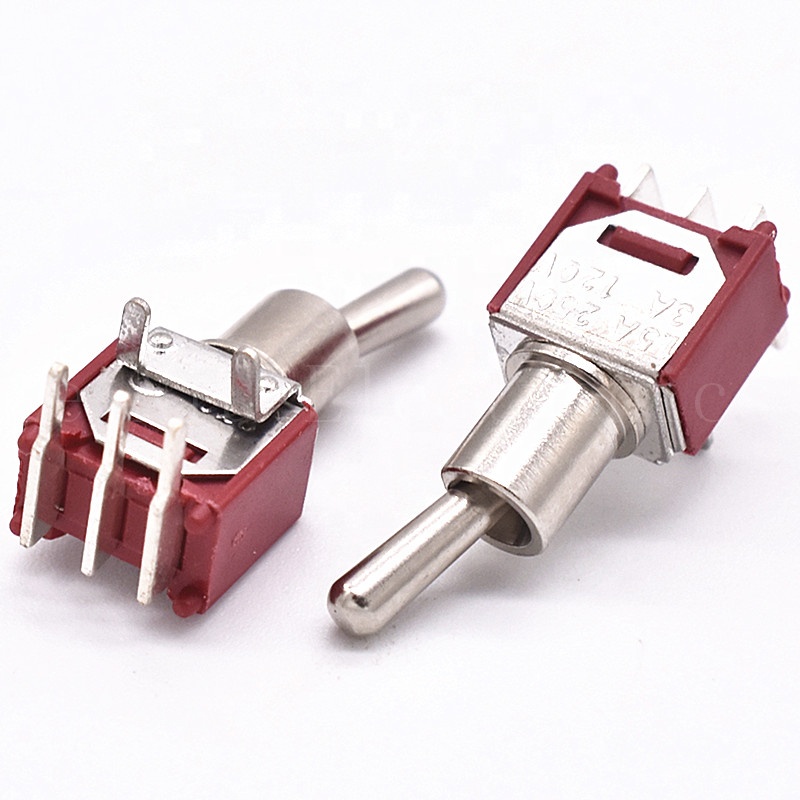 Металлический тумблер 3A 120V красный тумблер 5 pin ВКЛ-ВЫКЛ