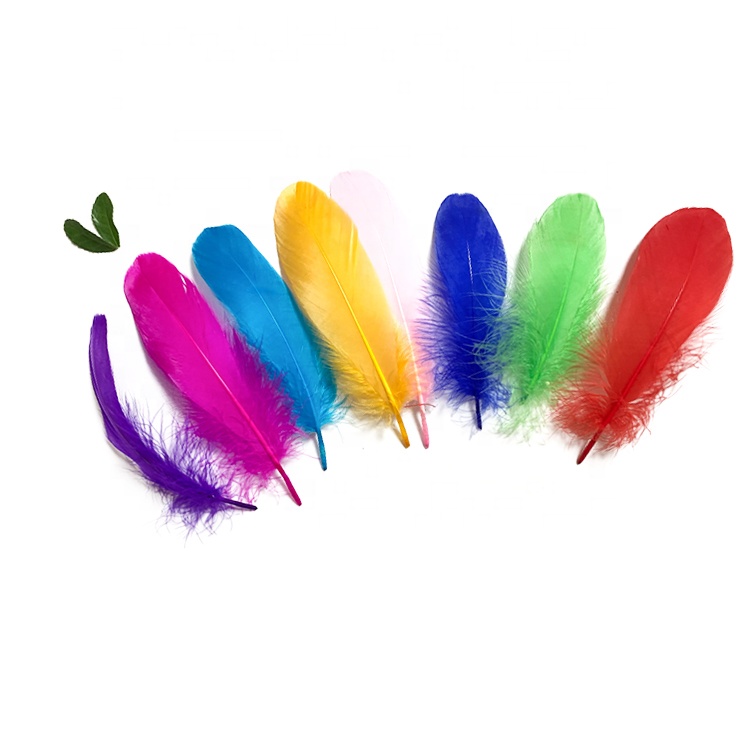 New 100pcs/lot 4-6 Inches 10-15 cm Colors Natural Beautiful Goose Feathers for Decorations