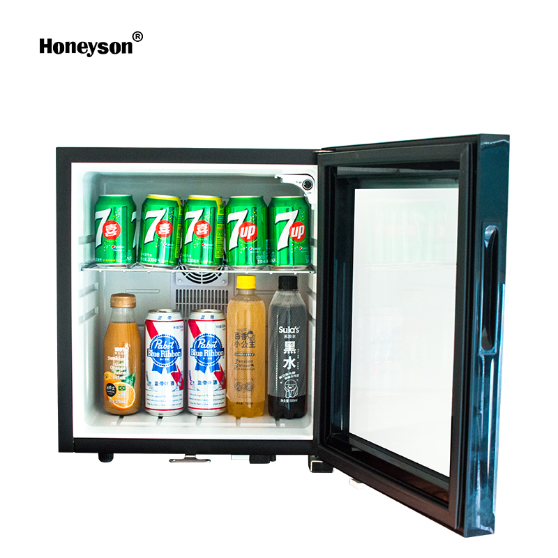Honeyson Горячая 30L тихий компактный отель мини бар холодильник стеклянная дверь
