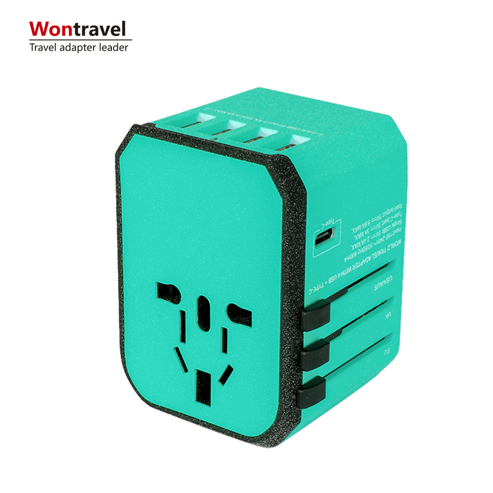 ЕС адаптер 4usb Тип c Быстрый зарядное устройство multi plug Мощность конвертер хороший подарок для путешествий зарядки