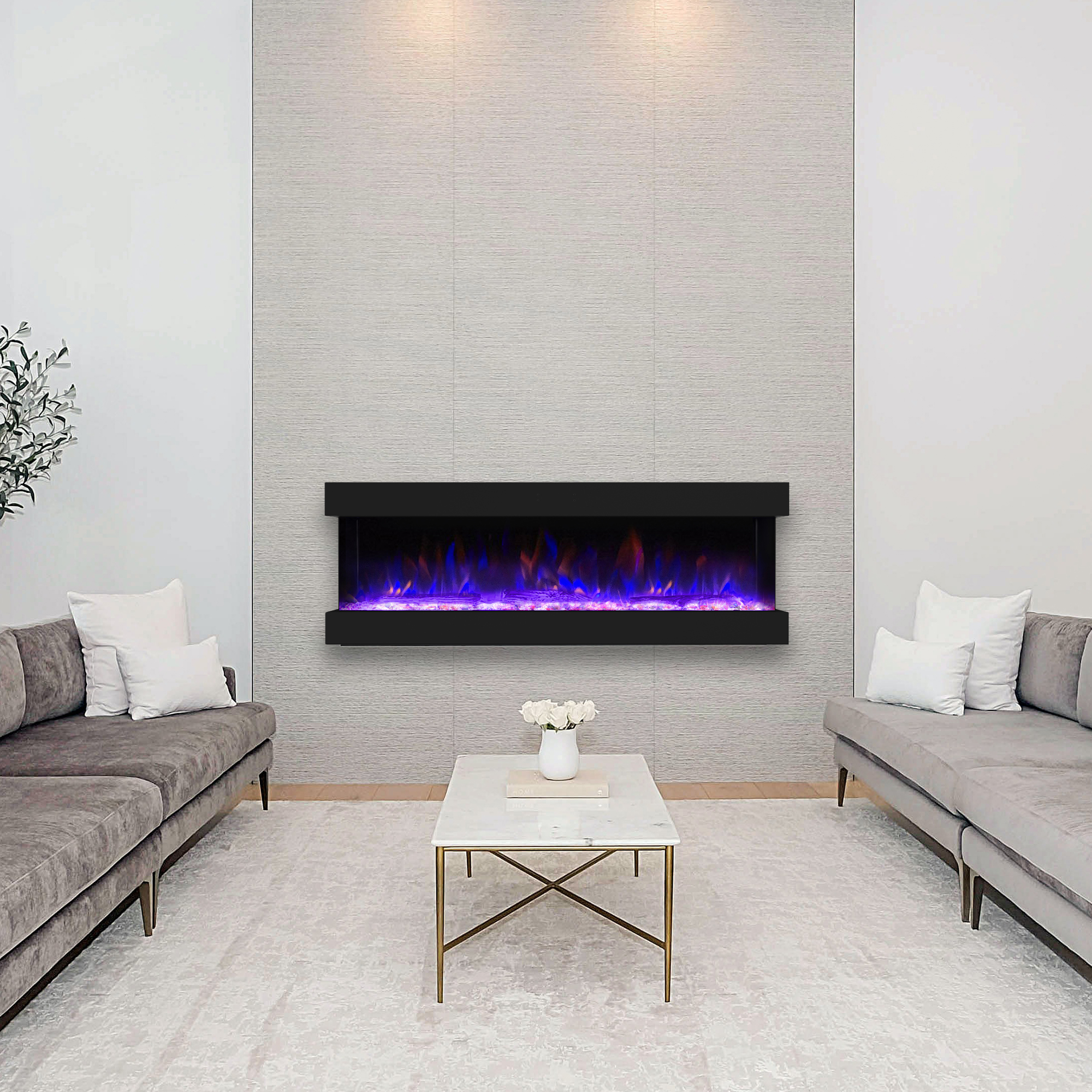 Luxstar 40*42*54 "64 «76» 3-сторонняя Электрокамин, современная стеклянная домашние обогреватели с тепла в помещении Электрокамин места