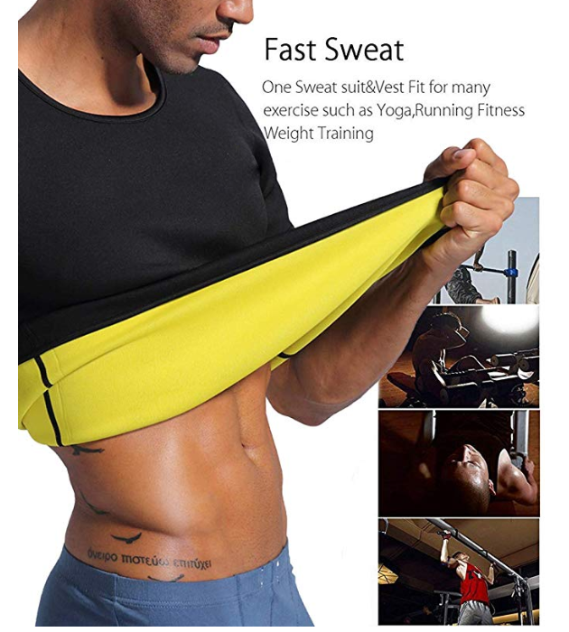 Wholesale neoprene men shaperwear sauna waist trainer Exercise Sweat Hot short Sleeve Sauna Suit