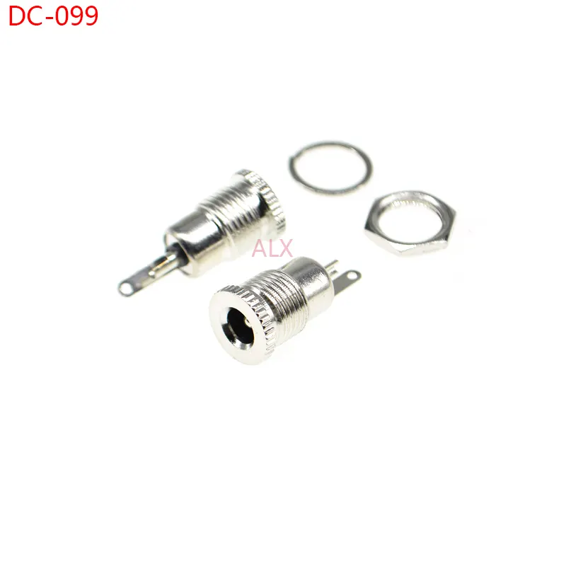 Metal dc power jack socket connector dc-099 5.5*2.1mm OR 5.5*2.5MM panel mount 5.5X2.1MM FEMALE dc099