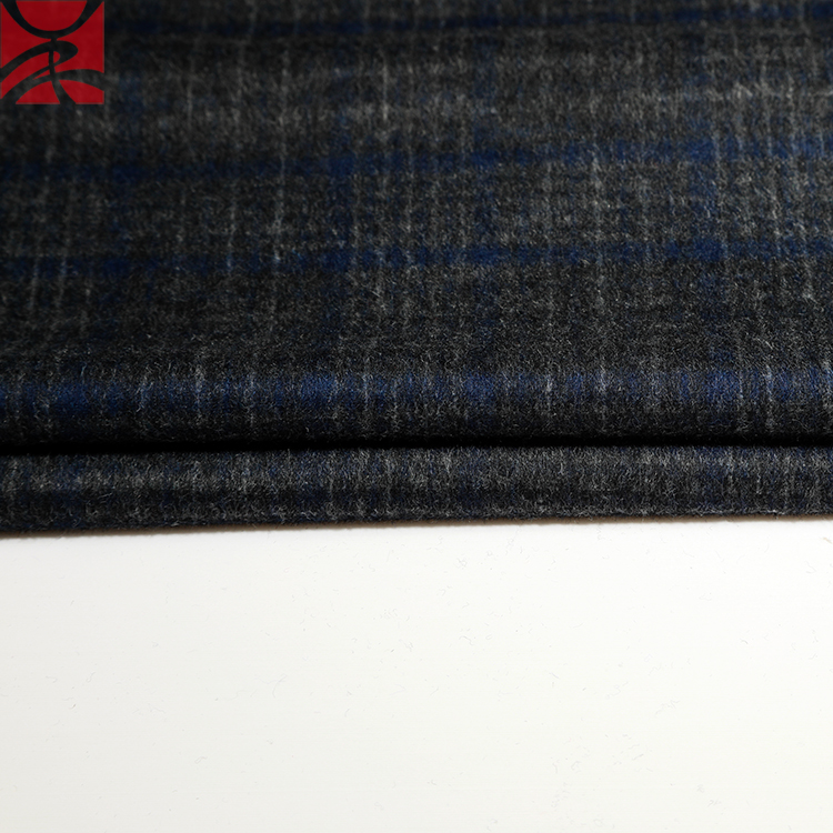 New design tweed plaid check cashmere fleece woven woolen wool manufacturer yarn dyed fabric for overcoat suit blazer cloth