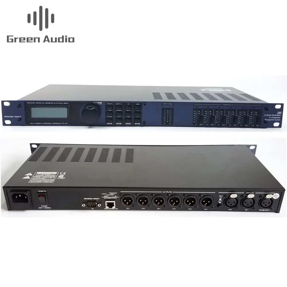 GAX- PA260 Rack 3in 6out professional audio processor Loudspeaker Management System pro stage sound processors