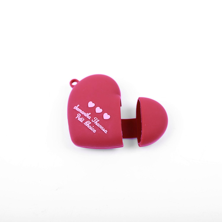 Customizable Logo Or Color Environmental Friendly 3d Heart Shaped Cute Soft Earphone Silicone Protective Cover For Airpods