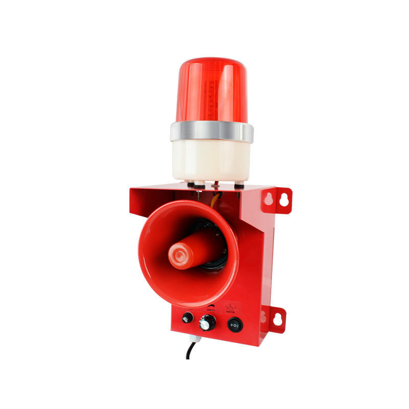 24V - 220V 120dB Wall-Mounted Electronic Audible Visual Emergency Alarm Siren