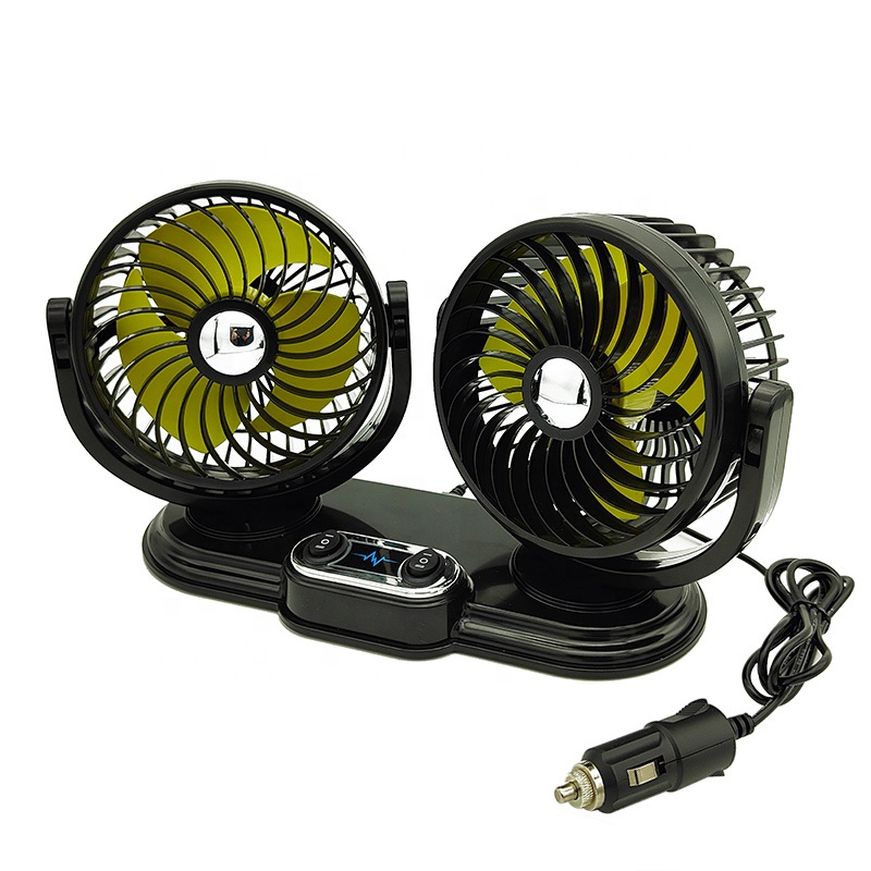 Double heads car fan cigarette lighter plug in12V 24V for truck vehicle rv suv boat automotive car electronics CE FCC F621
