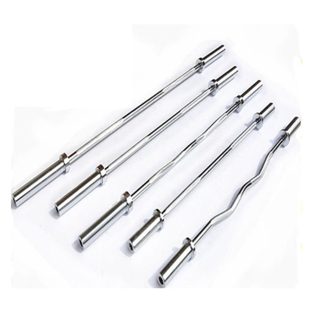 1.8m Chromed Curl Barbell Bar Dumbbell Handles With Spring Collars