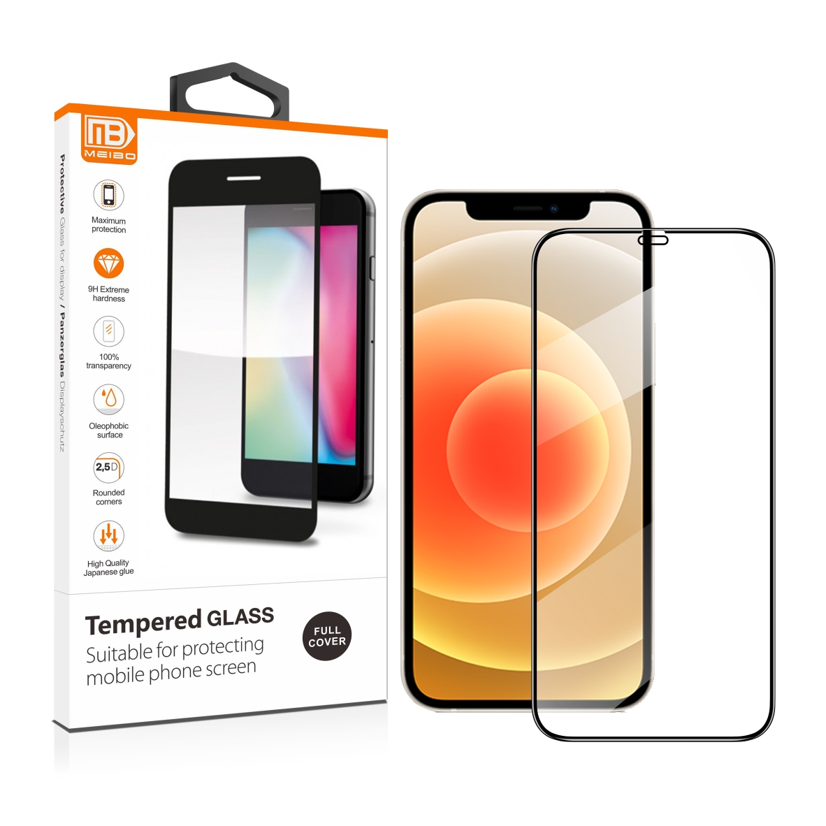 Закаленное стекло 9D для iPhone12 /12mini/ 12Pro max X XR 11 Pro Max, защита экрана от отпечатков пальцев