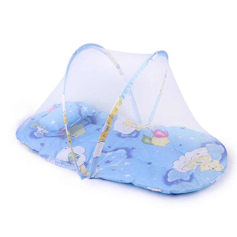 Custom Portable Folding Baby Bedding Set With Bed Pillow Crib Mosquito Net