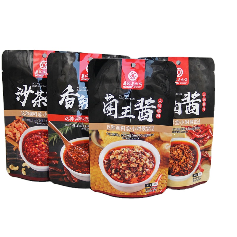Cheese Pasta Pouch Company Supplies Soup Soy Tomato Sauce Packaging Plastic Bag