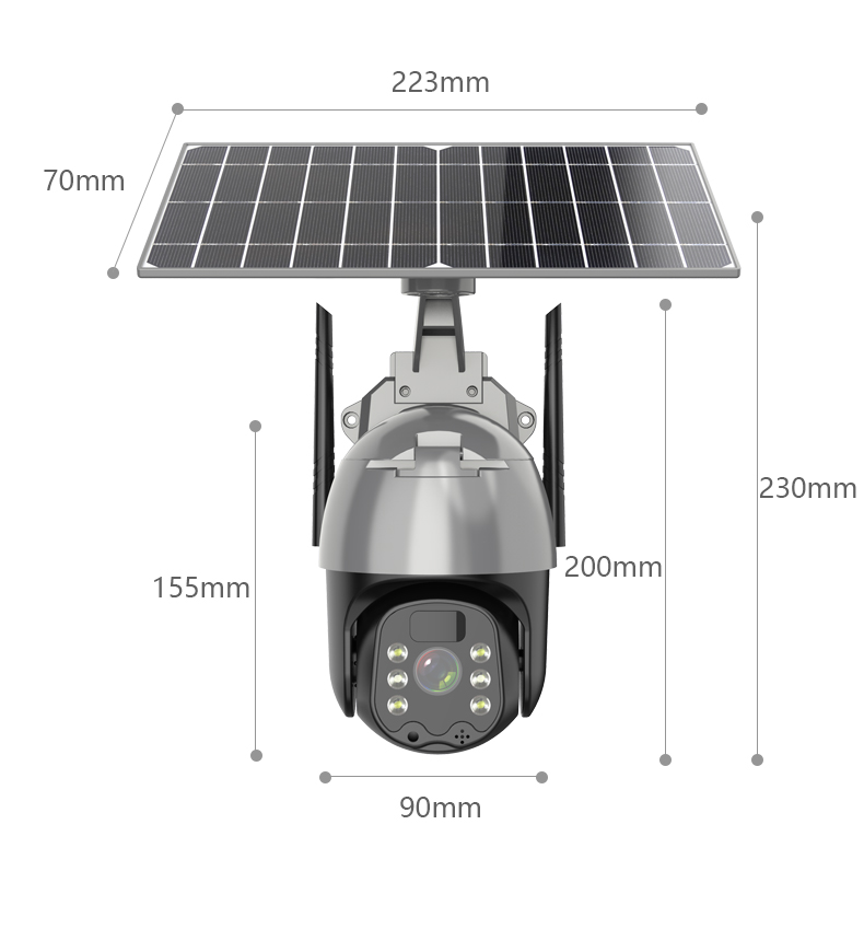 Наружная беспроводная ptz ip-камера безопасности OEM на солнечной энергии, уличный фонарь, инфракрасное ночное видение, водонепроницаемая lte cctv Солнечная камера
