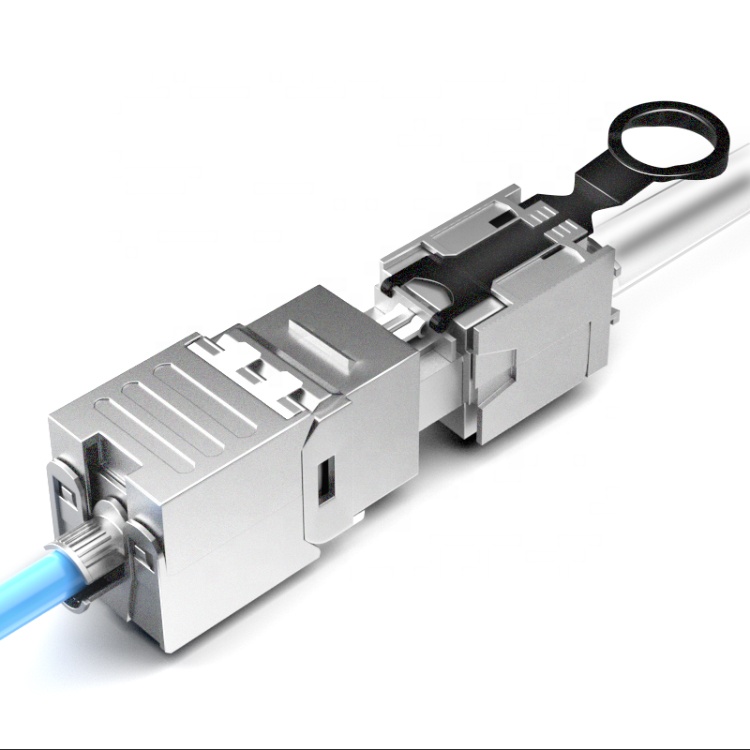 Новый патент 180 градусов FTP CAT6A Keystone jack для центра обработки данных