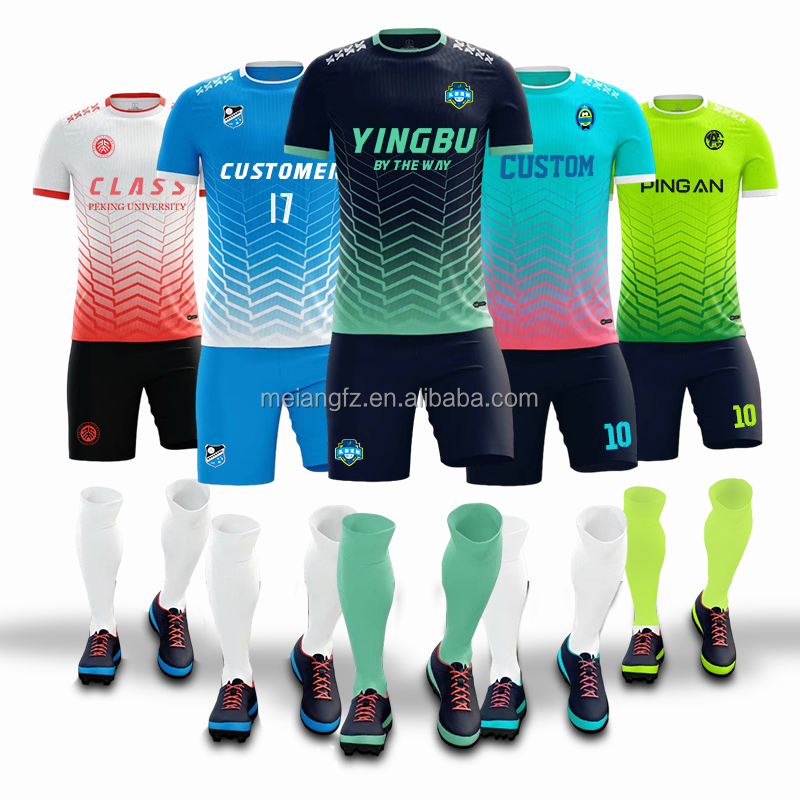 Sublimated Men Soccer Wears Football Jersey Set Football Kits Jersey  Custom  Soccer  Uniform
