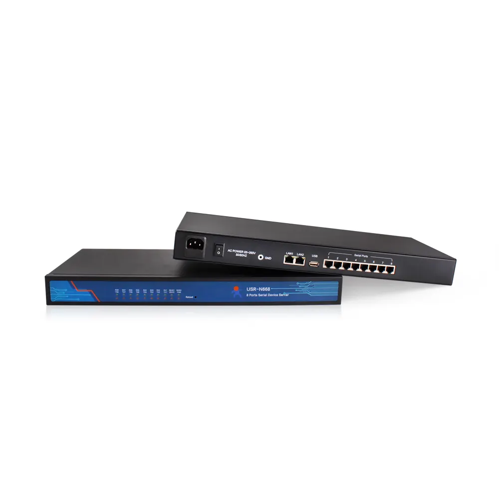 USR-N668 Serial to TCP IP Ethernet Converter 8 ports RS232 485 422 Interface