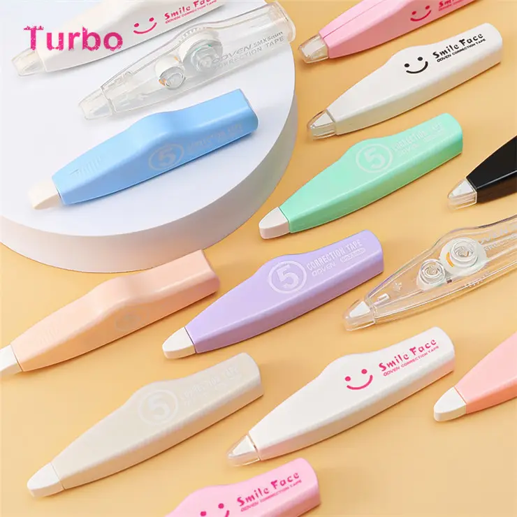 2m Length Durable Using Cartoon Kawaii Multifunction cute Assorted color plastic correction pen stationery for students