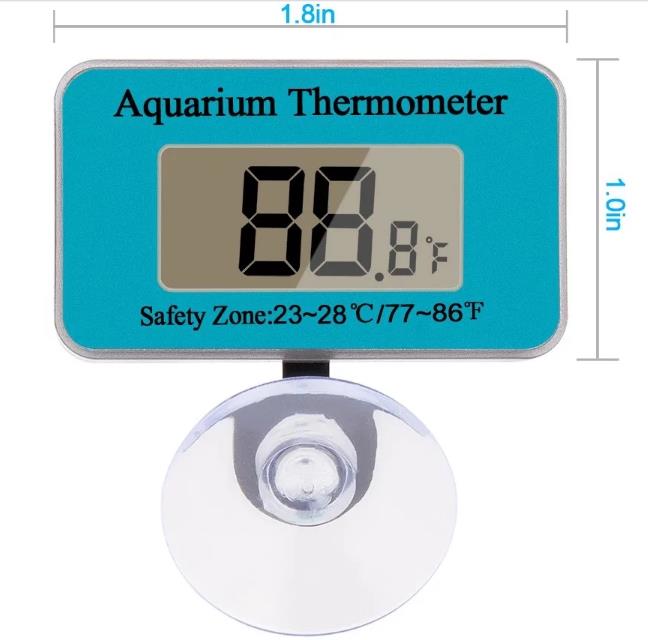 Aquarium accessories products LCD Digital Waterproof Aquarium Thermometer with Suction Cup