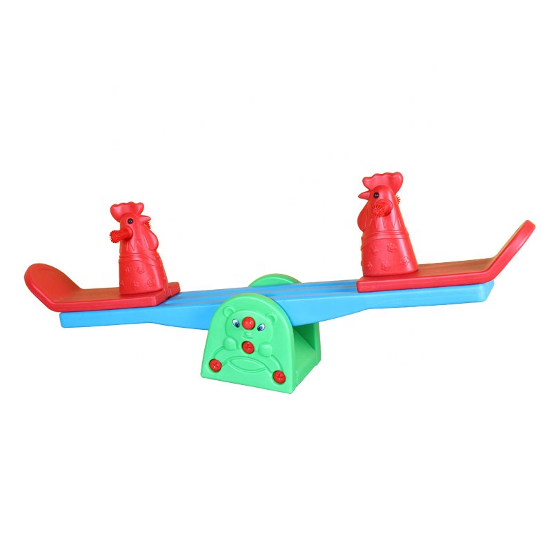 best quality with variety of colors different animal theme in plastic seesaw for kids in home garden