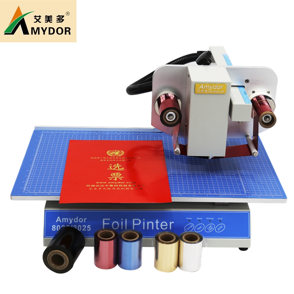 Amydor 8025 AMD8025 digital gold foil printing machine / hot foil stamping machine / foil printer for leather paper bookcover