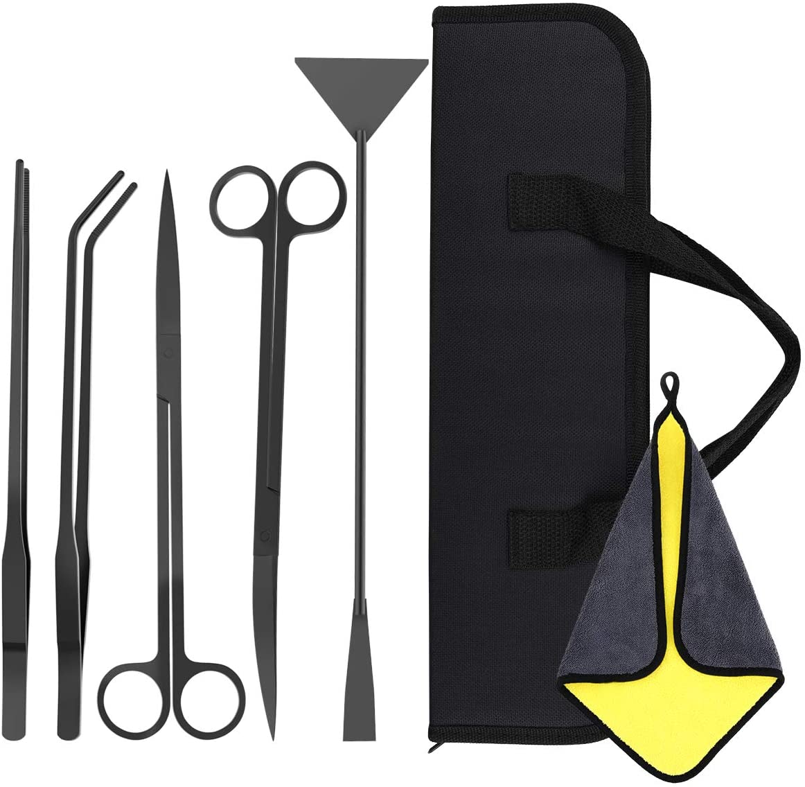Premium Material Fish Tank Cleaning Tools Included Kinds of Scissor, Tweezers and Sand Shovel for Aquariums & Fish Tank