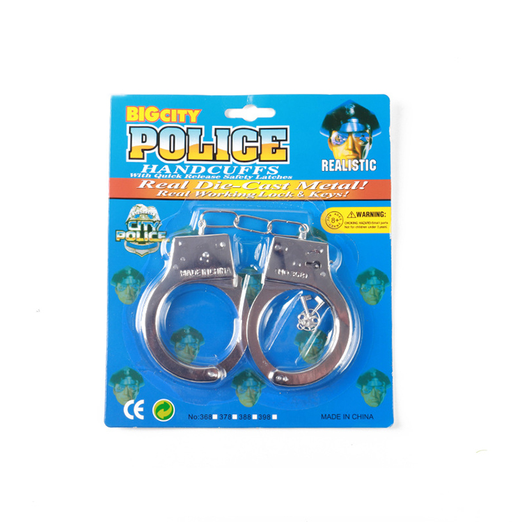 Halloween COSPLAY handcuffs children toy magic trick props kid handcuffs toy set polices