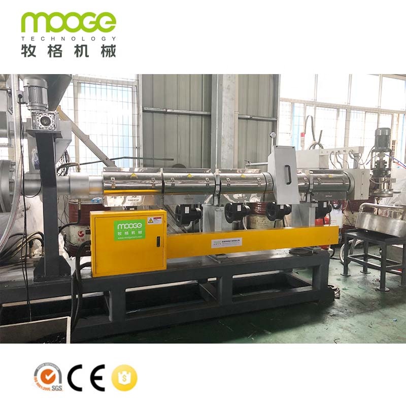 HDPE хлопья пластиковая гранулированая линия для пластмассовых гранул делая машину