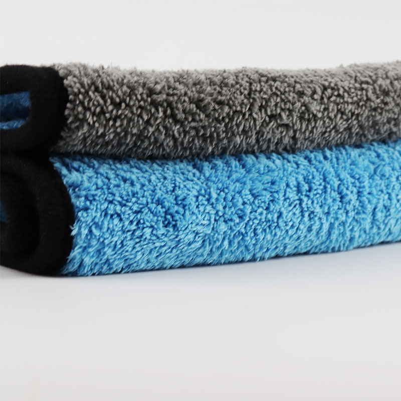 Manywell double-sided thick coral fleece microfiber buffing car cleaning cloth car wash towel