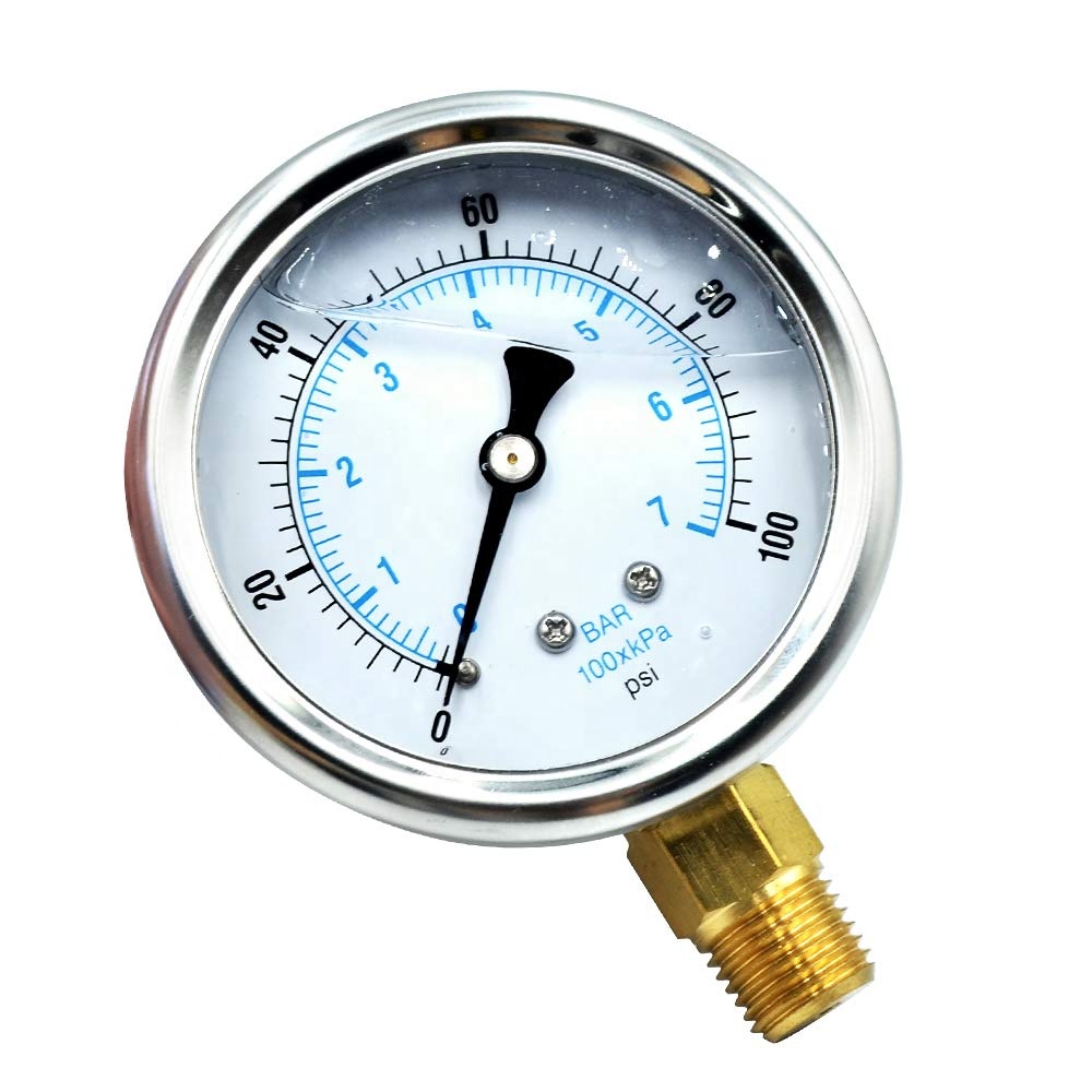Mild Steel Bottom Connection Ammonia Analog Pressure Gauge