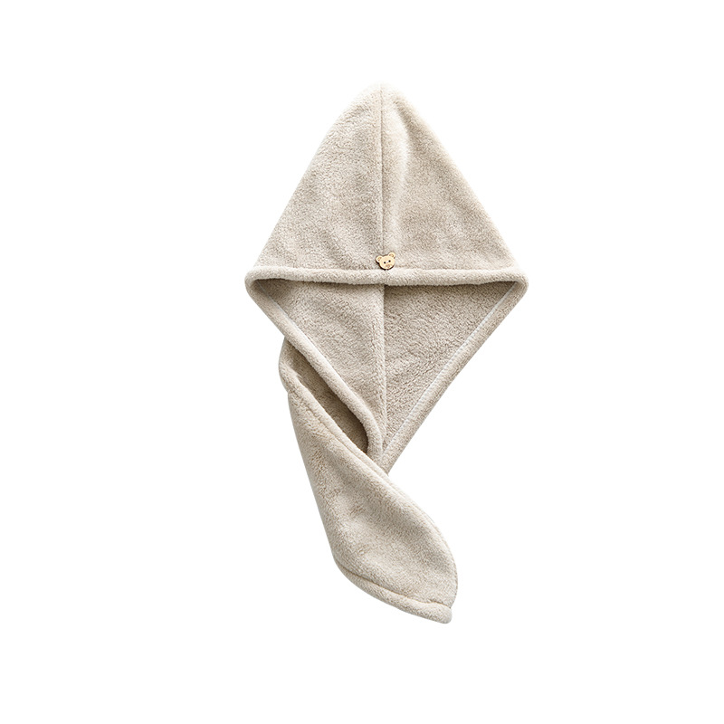 Quick-drying Head Towel Absorbent Coral Fleece Shampoo Thickened Hair Drying Towel