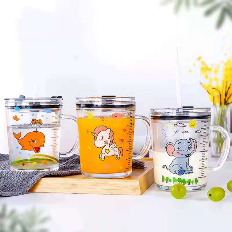 Мультяшный стакан sippy детский стакан для молока с ручкой со шкалой стакан для завтрака стакан для молока