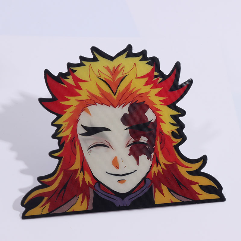 Custom Any Shape 3D Lenticular Stickers Hot Sale Adhesive Anime Printing Car Sticker