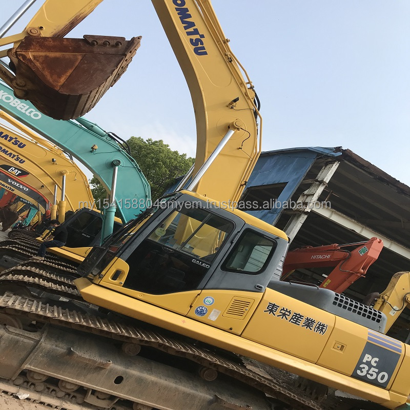 Использованы японский строительные машины komatsu pc350 гусеничный экскаватор/подержанная рольставни большегрузного оборудования/komatsu экскаватор pc350-7
