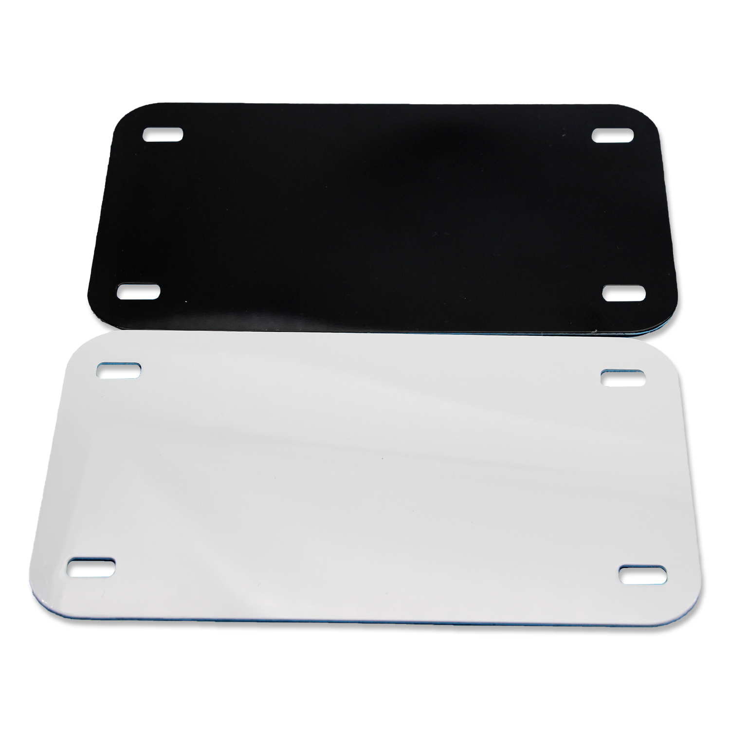 Custom American size Warehouse Mini Black Printable Car Number Metal Aluminum Blank Sublimation License Plate