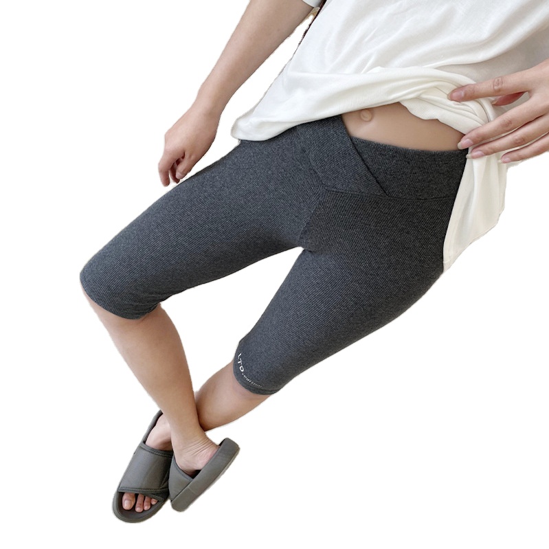 Luxe home 2110PP Gray Drawstring Waist Above Knee Wool Or Acrylic Fitness Tights Shorts Women