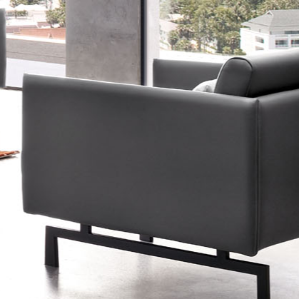 custom office room leisure 1+1+3 seater leather sofa set commercial modular reception office sofas