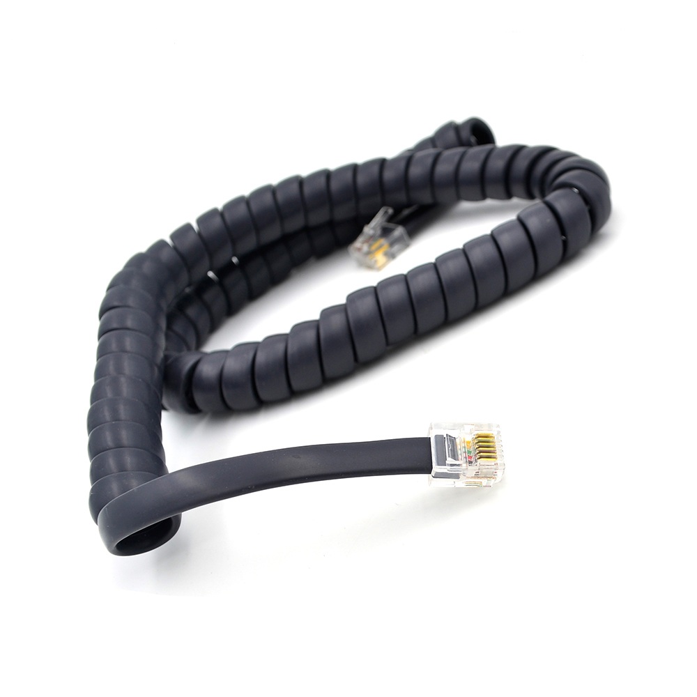 50FT 10FT RJ11 RJ12 RJ45 RJ50 Спираль Вьющиеся спиральный провод кабель