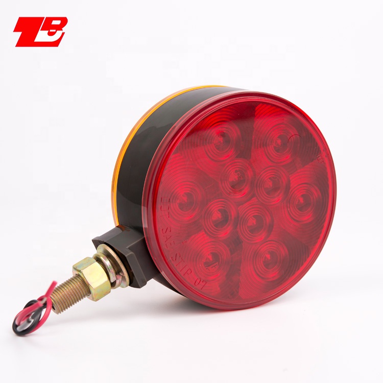 Multi Voltage 10-30v LED Truck Lamp Red Amber Double Side Pedestal Lamp