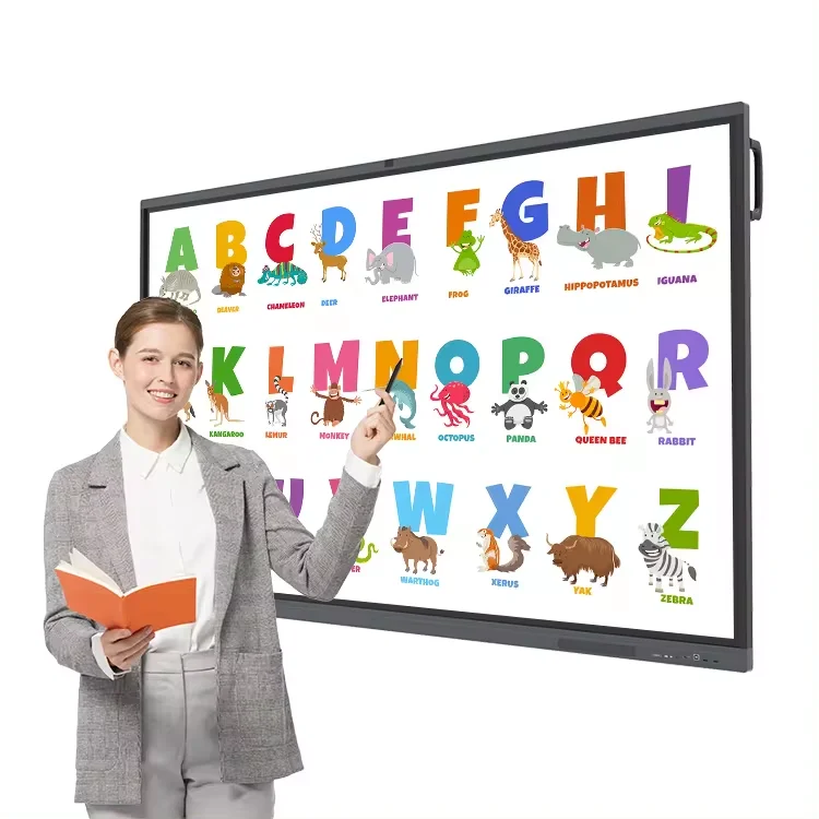 75 86 100 110 inch Multilanguage android/Windows display interactive board online educational school equipment with touch screen