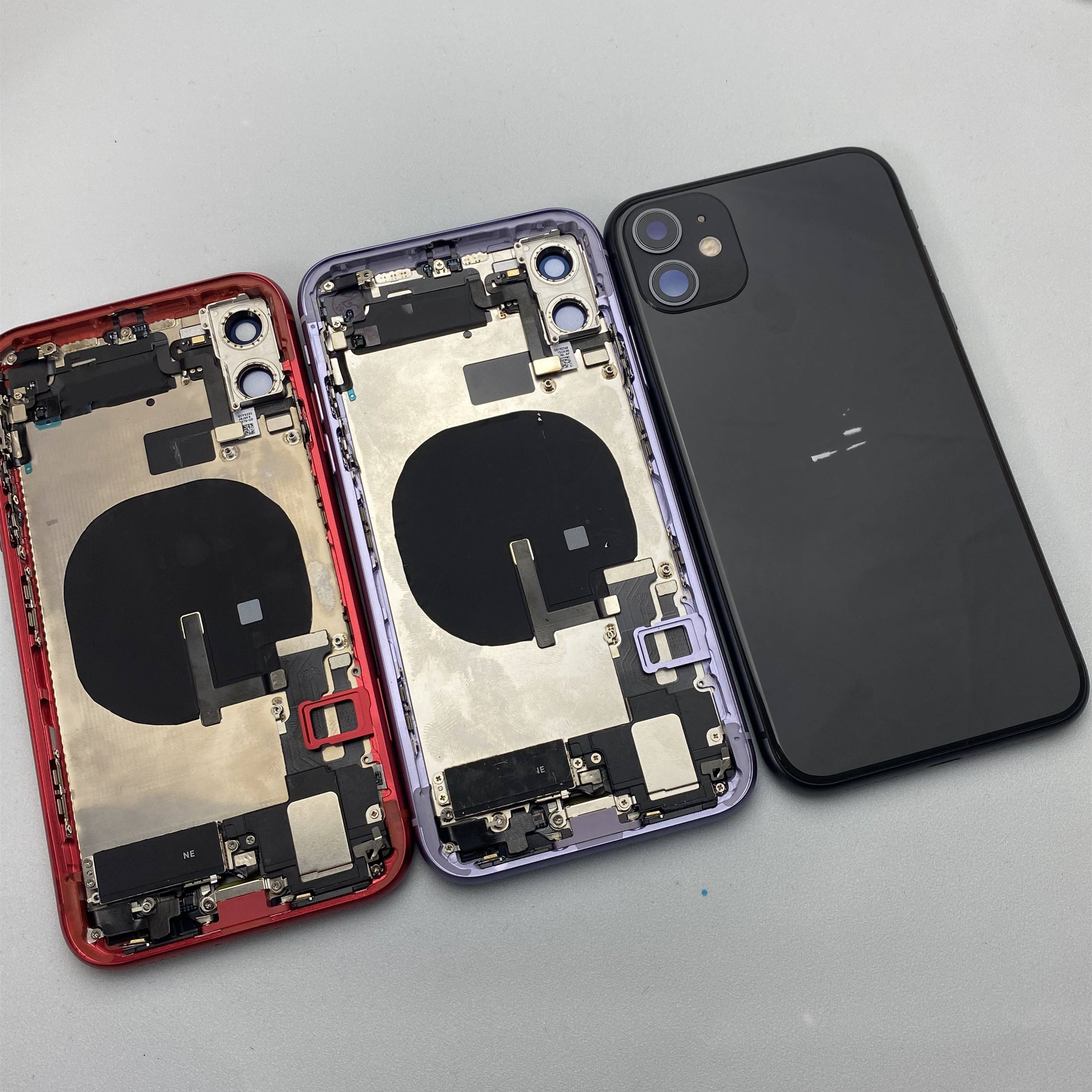 Задняя крышка для мобильного телефона, корпус для Iphone 11, полноразмерная средняя рамка с логотипом, наборы гибких деталей, стеклянный сменный аксессуар