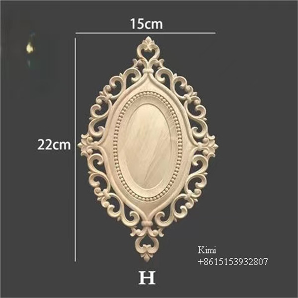 Antique Door Ornaments Wood Appliques Onlays moulding for Wall Furniture